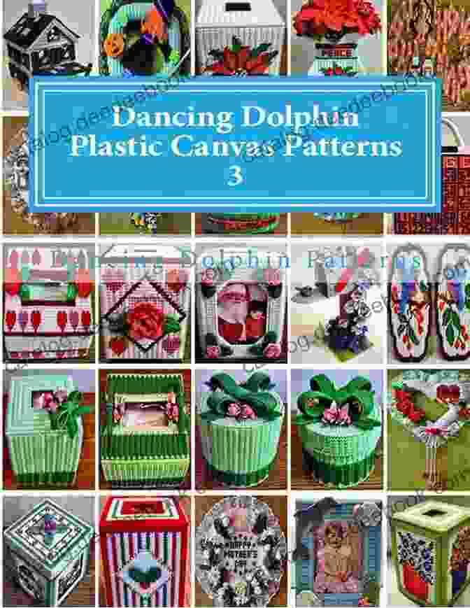 A Close Up Of A Dancing Dolphin Plastic Canvas Pattern, Featuring Intricate Details And Vibrant Colors. Dancing Dolphin Plastic Canvas Patterns 12