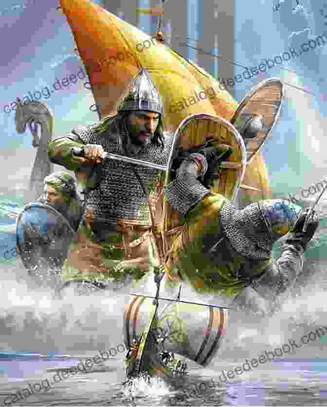 A Depiction Of A Fierce Battle Between Viking Warriors Sigurd And His Brave Companions: A Tale Of Medieval Norway