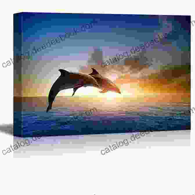 A Large Scale Plastic Canvas Wall Art Featuring A Leaping Dolphin Dancing Dolphin Plastic Canvas Patterns 3
