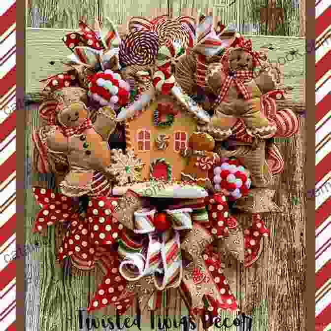 A Plastic Canvas Christmas Garland Featuring Gingerbread Men And Candy Canes Strung On A Red And White Ribbon. Christmas 21: In Plastic Canvas (Christmas In Plastic Canvas)