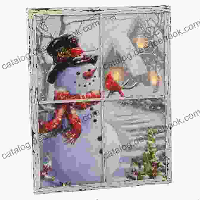 A Plastic Canvas Christmas Wall Art Featuring A Snowman Wearing A Red Scarf And Hat, Surrounded By Snowflakes. Christmas 21: In Plastic Canvas (Christmas In Plastic Canvas)