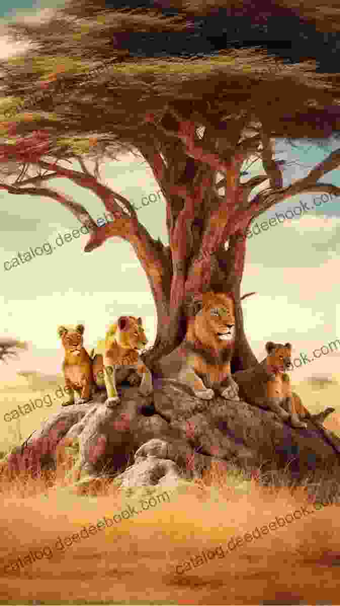 A Pride Of Lions Resting In The Shade Of A Tree On The African Savanna. Kossula: Memories Of Africa CGP