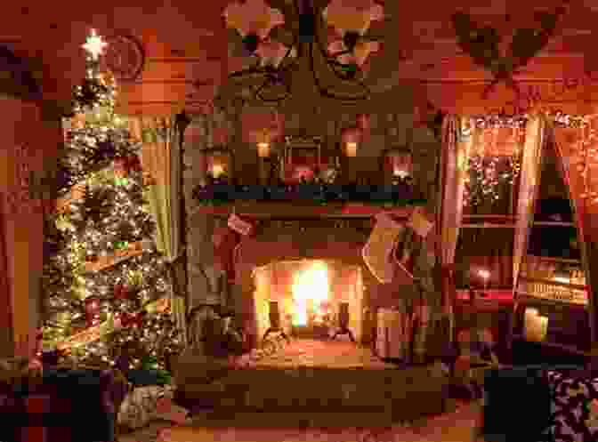 A Traditional Norwegian Christmas Scene, With A Decorated Tree, Presents, And A Cozy Fireplace. Christmas In Norway: How The Norwegians Celebrate Jul