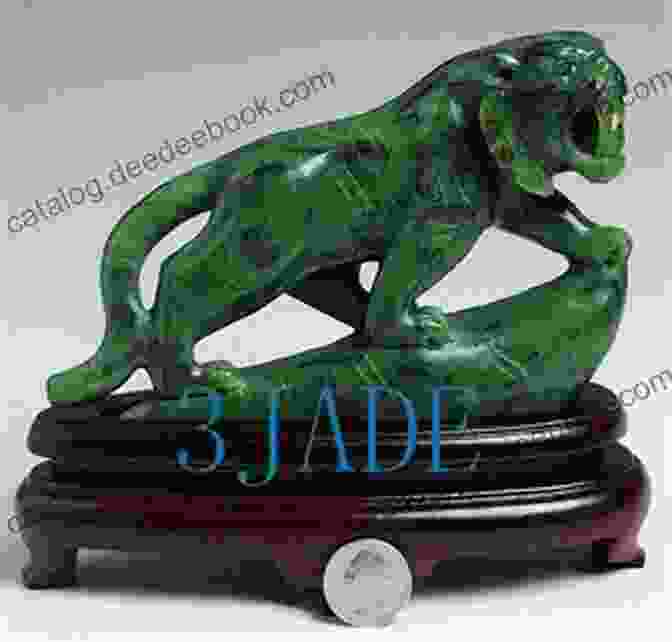 An Intricate Jade Tiger Statue, Its Surface Adorned With Intricate Carvings, Rests On A Pedestal In A Dimly Lit Room. Year Of The Dog (A Detective Jack Yu Investigation 2)