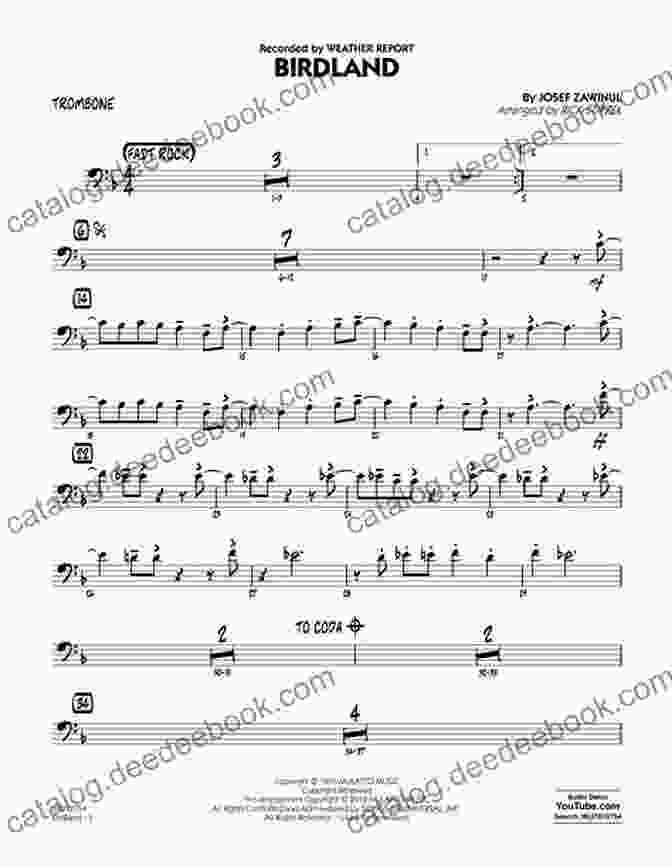 Birdland Trombone Sheet Music 101 Jazz Songs For Trombone Alan Young