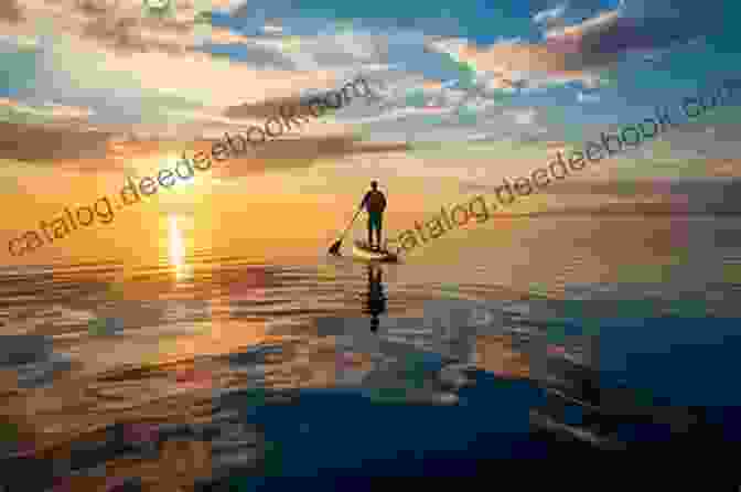 Paddleboarder Gliding Effortlessly Through Calm Waters, Surrounded By Stunning Coastal Views THE FEET COLLECTION VOL 20: SPECIAL ONLY AT THE BEACH