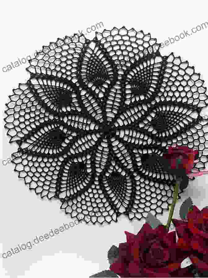 Variations Of The Clematis Lace Centerpiece Crocheted In Different Yarn Colors, Showcasing The Versatility Of The Pattern. Clematis Lace Centerpiece Filet Crochet Pattern: Complete Instructions And Chart
