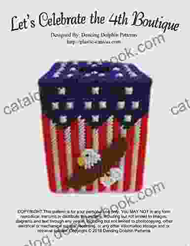 Let S Celebrate The 4th Boutique Tissue Cover: Plastic Canvas Pattern