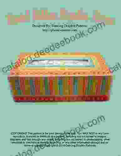 Pastel Ribbon Regular Tissue Box Cover: Plastic Canvas Pattern
