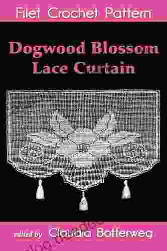 Dogwood Blossom Lace Curtain Filet Crochet Pattern